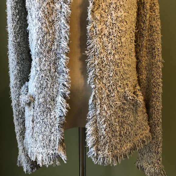 NEW! Etta:twa Anthropologie Fringe Open Cardigan - SIze Extra Small - Picture 4 of 12